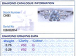 Platinum Diamond Engagement Ring grading card