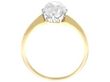 1.09 Carat Diamond Solitaire Ring 8 Claw Set in yellow gold