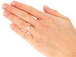 Diamond Solitaire Ring 8 Claw Set wearing