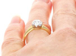 1.09 Carat Diamond Solitaire Ring 8 Claw Set being worn