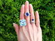 gemstone rings outside