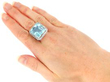 Aquamarine Ring On Hand
