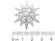 Victorian Diamond Star Brooch size