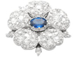 antique sapphire and diamond brooch