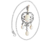 antique Opal and Diamond Pendant Necklace