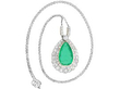 Antique Pear Cut Emerald Pendant
