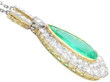 Antique Pear Cut Emerald Pendant setting
