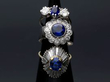 sapphire rings stacked