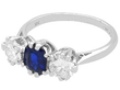 Sapphire Trilogy Engagement Ring