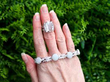 gemstone ring and bracelet outside