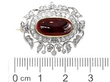 Victorian Garnet Brooch with Diamonds size