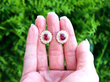 18ct Gold Ruby and Diamond Earrings outside