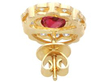18ct Gold Ruby and Diamond Earring back