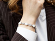Vintage 9.41 Carat Opal and Diamond Bracelet wearing
