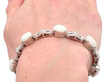 Vintage 9.41 Carat Opal and Diamond Bracelet being worn