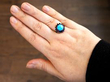 wearing Vintage Turquoise and Sapphire Cluster Ring