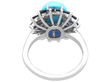 Vintage Turquoise and Sapphire Cluster Ring back