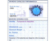 Vintage Turquoise and Sapphire Cluster Ring grading card