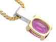 Cushion Cut Pink Sapphire Pendant reverse