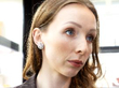 Garrard Diamond Cluster Earring in White Gold in ear
