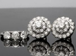 Garrard Diamond Cluster Earrings in White Gold and diamond trilogy