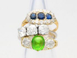 gemstone rings stacked