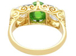 Antique Demantoid Garnet Ring in Yellow Gold back