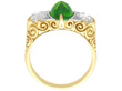 setting of Antique Demantoid Garnet Ring