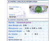 Antique Demantoid Garnet Ring in Yellow Gold grading card