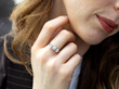 wearing Platinum Diamond Trilogy Ring