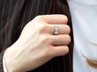Platinum Diamond Trilogy Ring wearing