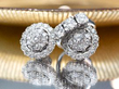 diamond earrings and trilogy ring