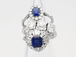 sapphire and diamond rings stacked
