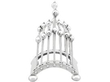 Sterling Silver Articulated Toast Rack with varied spacing