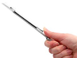 Georgian Sterling Silver Cheese Scoop being held