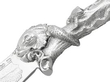 Victorian Cast Silver Fish Server close up