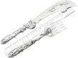 Victorian Cast Silver Fish Servers size