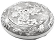 antique Round Chinese Silver Tobacco Box