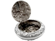 Round Chinese Silver Tobacco Box open
