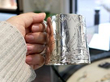 silver christening mug