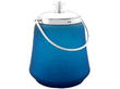 Victorian Sterling Silver and blue glass Biscuit Barrel