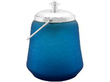 antique Victorian Sterling Silver and blue glass Biscuit Barrel