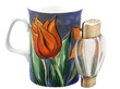 Antique Glass Scent Bottle next to a mug