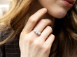 2.17 Carat Diamond Trilogy Ring wearing