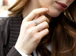 Baguette Diamond Full Eternity Ring in Platinum wearing