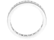 side of Baguette Diamond Full Eternity Ring in Platinum
