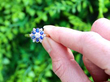 Floral Sapphire Ring in Yellow Gold outside