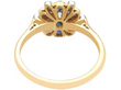 Floral Sapphire Ring in Yellow Gold back