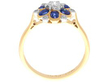 setting of Floral Sapphire Ring