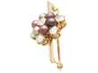 Natural Antique Pearl and Diamond Brooch side